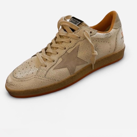 Golden Goose White and Orange Sneakers - Picture 2 of 6